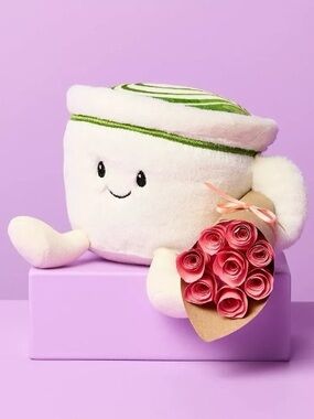 NWT Gigglescape Valentine Matcha Latte Plushie